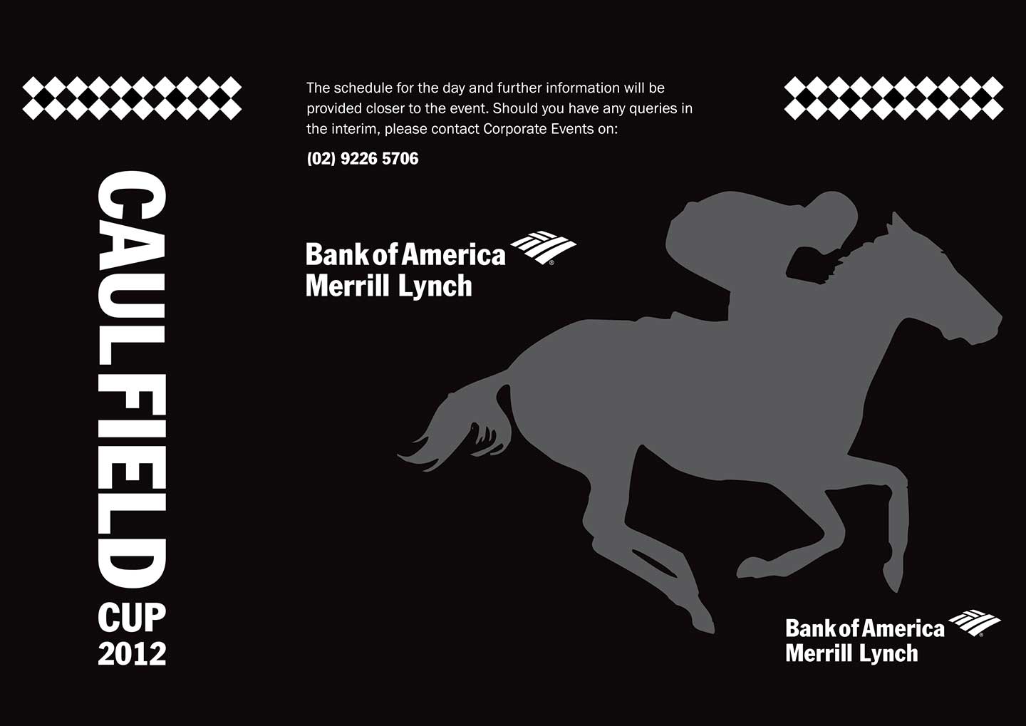 Caulfield Cup - Merrill Lynch - invite - front - back